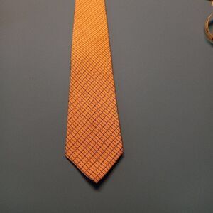 Tommy Hilifiger Silk Golden color Blue and  Black stripe Tie